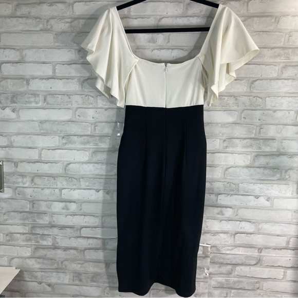 Venus Two-Tone Black and White Cocktail Dress Size 4 - Picture 4 of 11